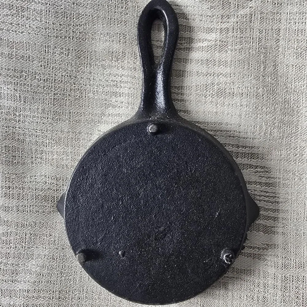 Mini Vintage Hand Painted Cast Iron Decorative Pan Floral with Wisdom 4.5 inch